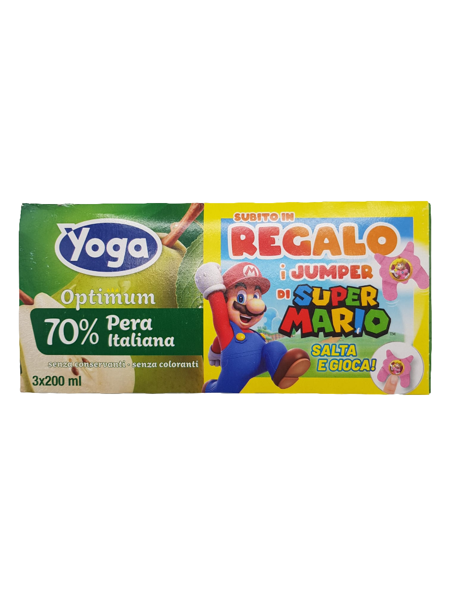 Yoga Optimum Pera - Birne Fruchtsaft 3x200ml - Super Mario