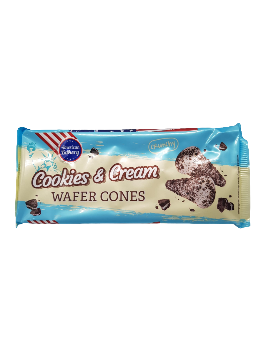 American Bakery Cookies & Cream Cones 112g
