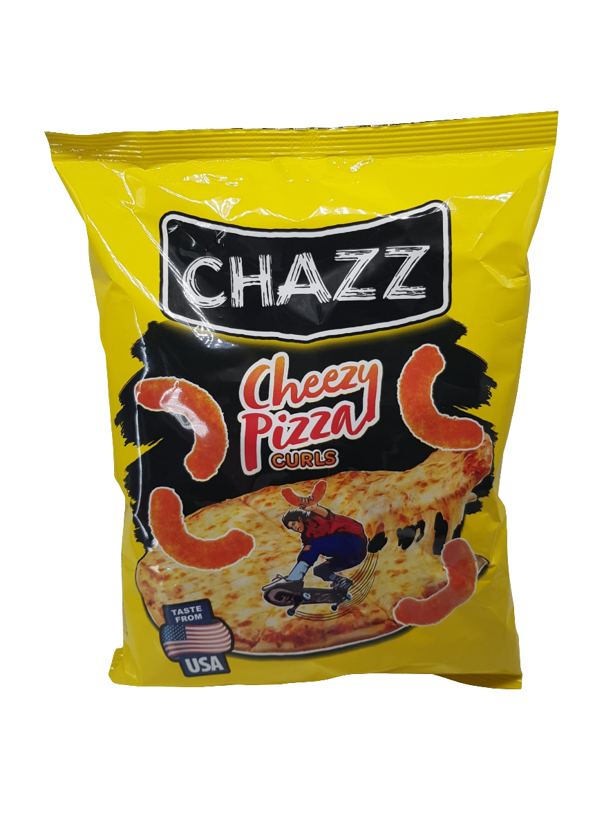 Chazz Crispy Corn Curls Pizza Flavour 100g