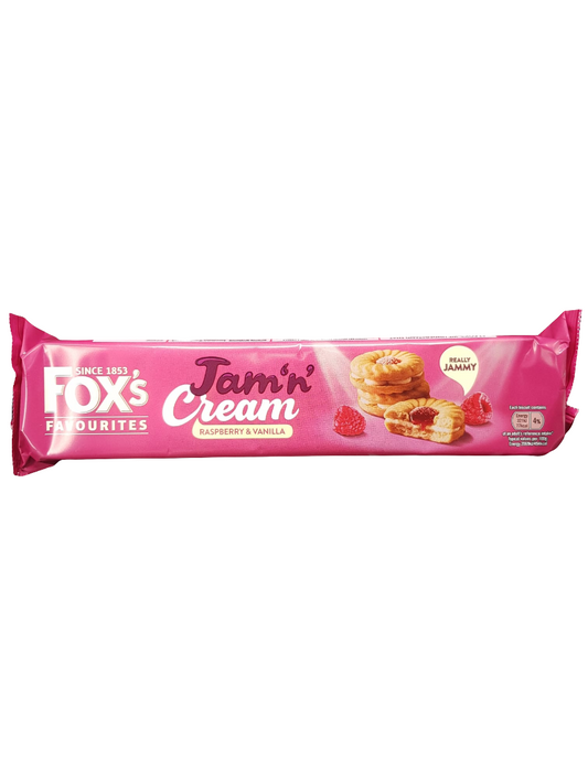 Fox's Jam n Cream Raspberry & Vanilla Biscuits 150g