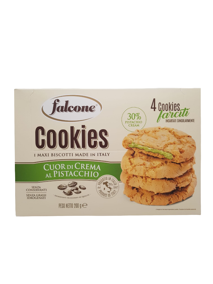 Falcone Cookies Cuore di Crema di Pistacchio 200g