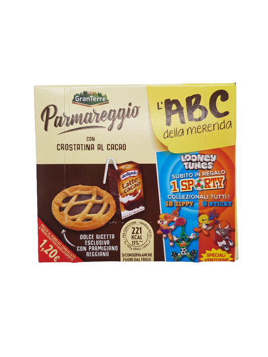 ABC Parmareggio Snack Paket mit Kakao Milchgetränk 185g