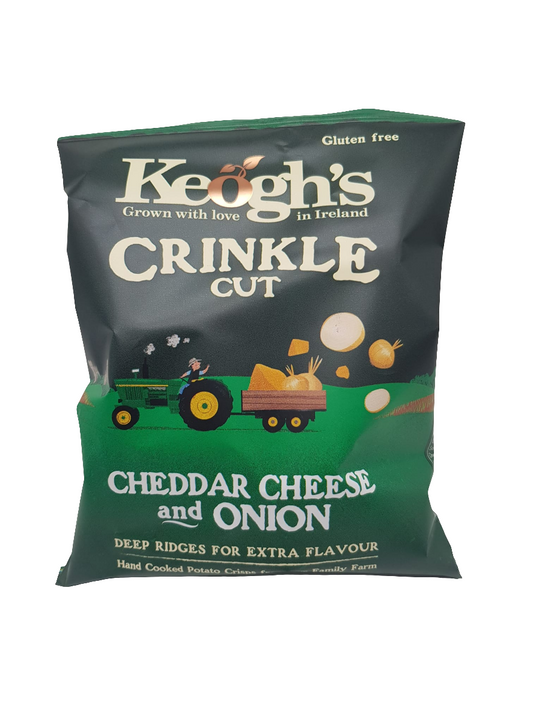 Keoghs Crinkle Cheddar Cheese & Onion 45g