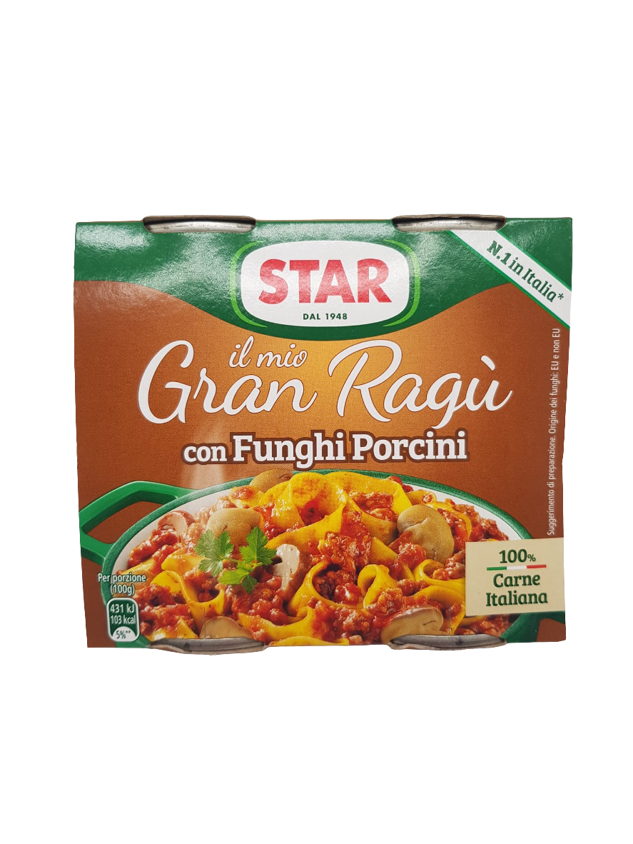 Star Gran Ragu con Funghi Porcini 2x180g