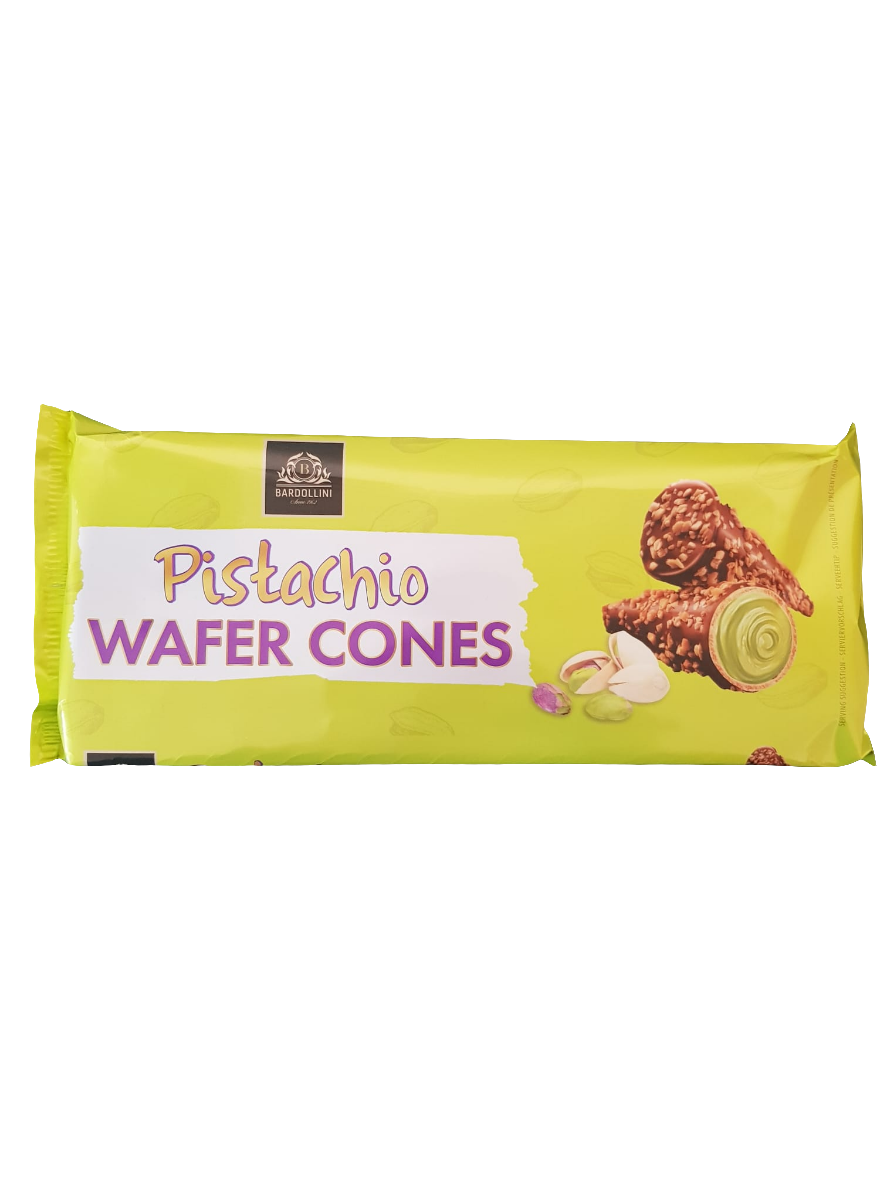 Pistachio Wafer Cones 100g